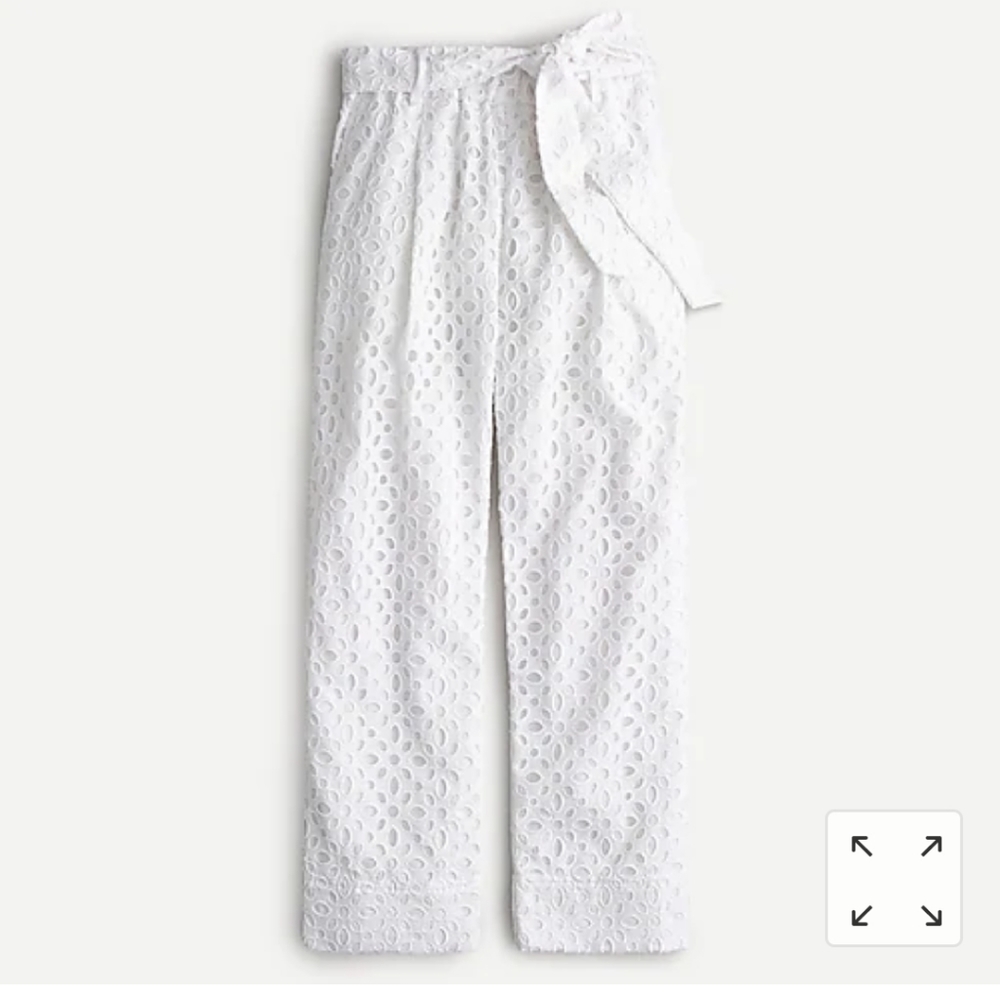 J.crew Tie-waist Eyelet pant